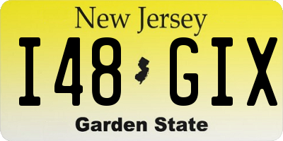 NJ license plate I48GIX