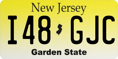 NJ license plate I48GJC