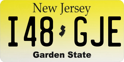 NJ license plate I48GJE