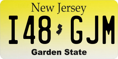 NJ license plate I48GJM