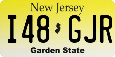 NJ license plate I48GJR