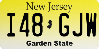 NJ license plate I48GJW