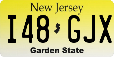 NJ license plate I48GJX