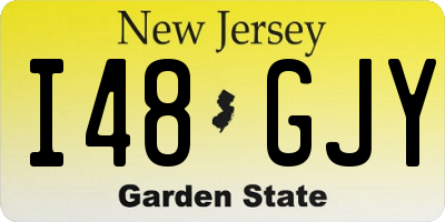 NJ license plate I48GJY