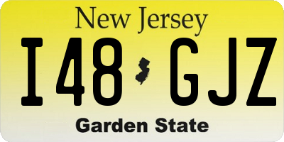 NJ license plate I48GJZ
