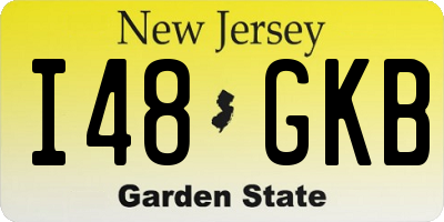 NJ license plate I48GKB
