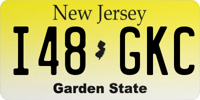 NJ license plate I48GKC