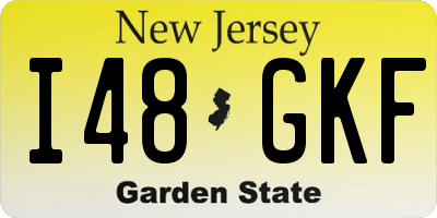 NJ license plate I48GKF