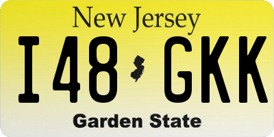 NJ license plate I48GKK