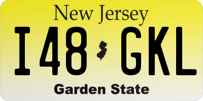 NJ license plate I48GKL