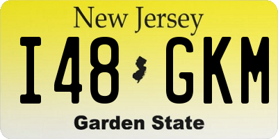 NJ license plate I48GKM