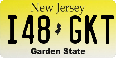 NJ license plate I48GKT