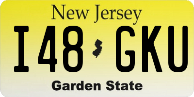 NJ license plate I48GKU