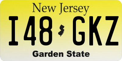 NJ license plate I48GKZ