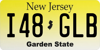 NJ license plate I48GLB