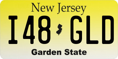 NJ license plate I48GLD