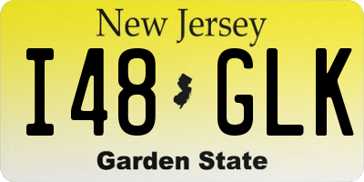 NJ license plate I48GLK