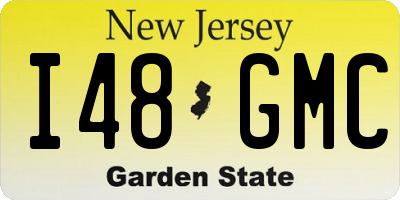 NJ license plate I48GMC