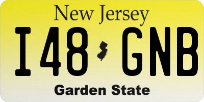 NJ license plate I48GNB