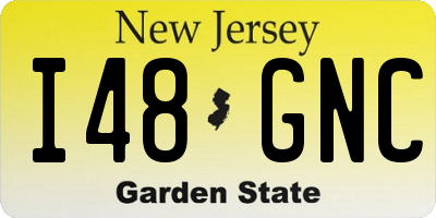NJ license plate I48GNC