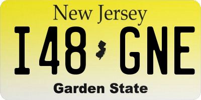 NJ license plate I48GNE
