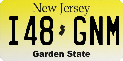NJ license plate I48GNM