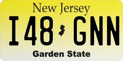 NJ license plate I48GNN