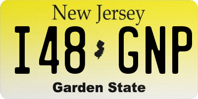NJ license plate I48GNP