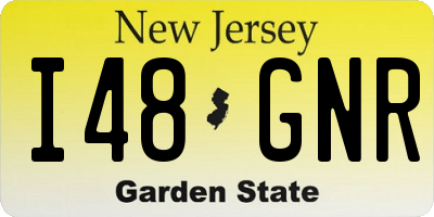NJ license plate I48GNR