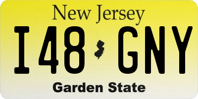 NJ license plate I48GNY