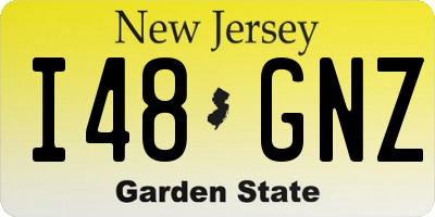 NJ license plate I48GNZ