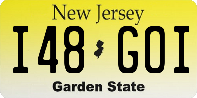 NJ license plate I48GOI