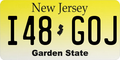 NJ license plate I48GOJ