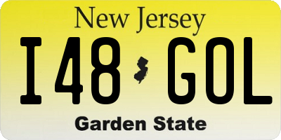 NJ license plate I48GOL