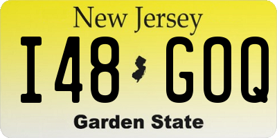 NJ license plate I48GOQ