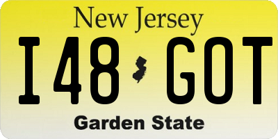 NJ license plate I48GOT