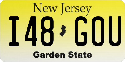 NJ license plate I48GOU
