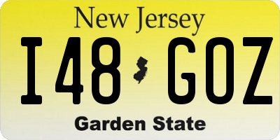 NJ license plate I48GOZ