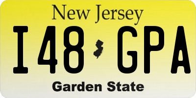 NJ license plate I48GPA