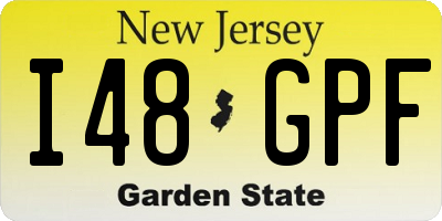 NJ license plate I48GPF