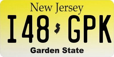 NJ license plate I48GPK