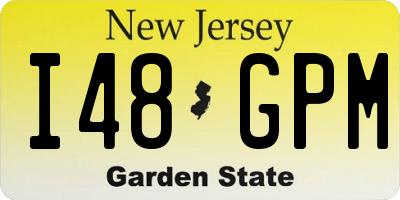 NJ license plate I48GPM