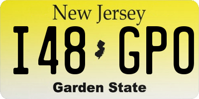 NJ license plate I48GPO