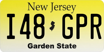NJ license plate I48GPR