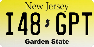 NJ license plate I48GPT