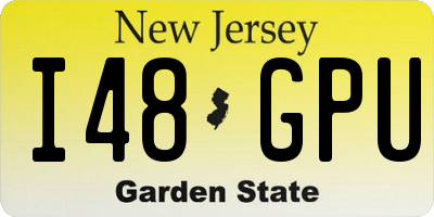 NJ license plate I48GPU