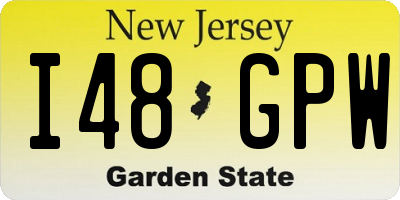 NJ license plate I48GPW