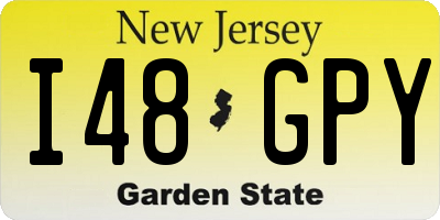 NJ license plate I48GPY
