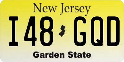 NJ license plate I48GQD