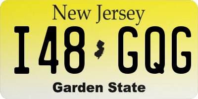 NJ license plate I48GQG